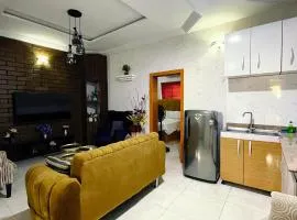 Modern 2BDR Apt - 247 power supply, Porch, Wi-Fi,Kitchenette & 5 mins DRV to Airport