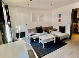 Appartement moderne et entièrement rénové en plein cœur du village, chambre séparée, balcon vue montagne, très proche des pistes