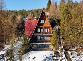 BUKOWA Jezioro Żywieckie Beskid Żywiecki Śląski Sauna Jacuzzi Kominek Morsowanie Tresna Żywiec Szczyrk, Hütte in Tresna