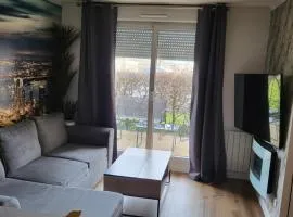 Studio cosy au RDC parking privé, térasse, wifi