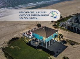 Sand to Sea Beachfront 3BR, Direct Access, Outdoor Bar & Grill, Hotel in Crystal Beach