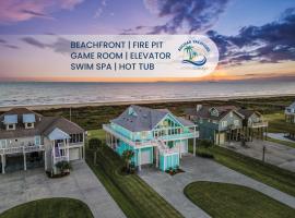 Beachfront Hideaway! Luxury Beachfront, SwimSpa, Game Room, Firepit by Bolivar Vacations, hotel in Port Bolivar