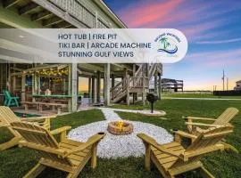 Seas the Day! 4BR Retreat, Hot Tub, Game Room, Firepit & Gulf Views