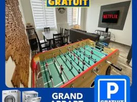 22 CHIC & COSY GRAND APPART 92m2 PARKING GRATUIT HYPERCENTRE NETFLIX