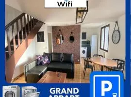 014 CHIC & COSY GRAND APPART DUPLEX 76m2 WIFI SMART TV NETFLIX ET VUE PANORAMIQUE