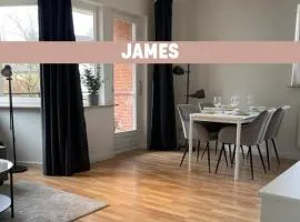 James -Ferienwohnung mit Balkon in Strand und Wald Nähe
