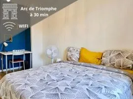 Chambre privée dans logement partagé, Pepsy Blue cozy Paris & Stade de France