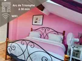 Chambre privée dans logement partagé, Pinky Elisabeth cozy Paris & Stade de France