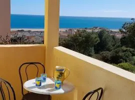 Appartement Saint Pierre la Mer 6 personnes, vue sur la mer, piscine, parking, tennis M330