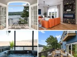 Lakeview House - Hot Tub - Firepit - Stunning Views - Spacious Deck - Cozy Living Room - Bar