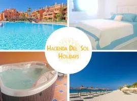 MARBELLA APARTMENT I Beachside and Extra Spacious, next to Marriott Playa Andaluza, Private HEATED Jacuzzi, 6 Swimming Pools, Gym, Padel & Tennis