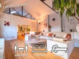 Le Loft Triplex 200M2 avec billard au centre-ville