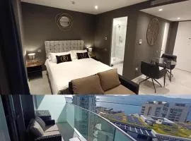 BRAND NEW - Highest Studio Apartment in Gibraltar located in Eurocity - Large pool - Ocean views - Balcony - Free parking - Holiday and Short Let Apartments in Gibraltar