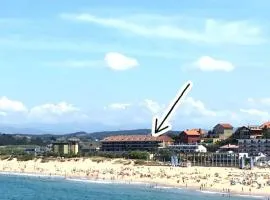 flat right on the beach with a view