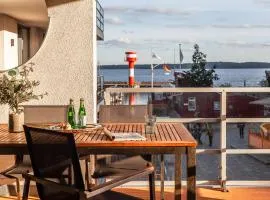 Apartment 5 - "am Yachthafen 5", Apartmenthaus Hafenspitze, - Blickrichtung offenes MeerStrandpromenade
