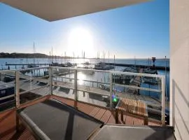 Apartment 13 "Möwennest", Blickrichtung offenes MeerBinnenhafen Nord