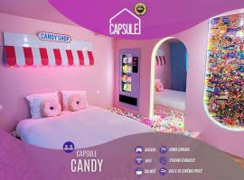 Capsule Candy - piscine à boules - cinéma privé, hótel í Roubaix