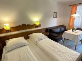 FeWo 36 - Appartement im Rottalblick - Rustikal & Urig wohnen, Tiere willkommen, Bademantelgang zur Therme, TV, Doppelbett, Schlafsofa und Balkon