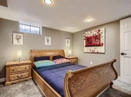 Basement Guest Suite With A Pool Table A Hot Tub And A TV