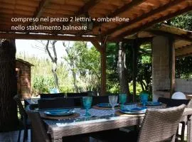 la casetta bamboo " 50 mt dal mare" incluso ombrellone e 2 lettini nello stabilimento