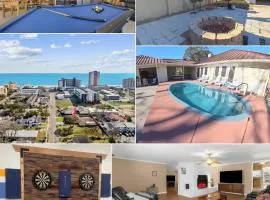 Elegant Huge Ocean View 4 King, Private Pool, Huge Yard, Enormous Game Garage, BBQ, & Rooftop Deck