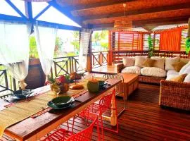 L'Echappée Tropicale -- L'échappée VERTE -- Oasis Bleu Lagon & Vert Forêt, T4 avec grande terrasse, à 5min de la plage