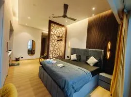 Luxurious Studio with glass wall and highway view