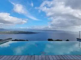 Villa de standing piscine chauffée vue mer Corse du sud