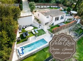 Piscine-Jacuzzi-Vidéoprojecteur-Clim La Perle Rare, hotel en Mougins