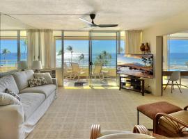 Stunning ocean view 2 bedroom Steps from beach, goedkoop hotel in Kihei