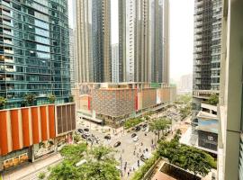 Chic BGC Condo Across Uptown Mall #ournw9b、マニラのホテル