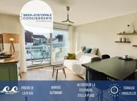 Appartement centre ville Stella-Plage terrasse sud-ouest