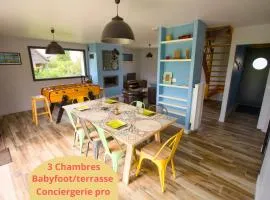 Evasion entre Mer et Campagne avec Babyfoot et terrain de pétanque, 3 chambres, cheminée - Intendance Luxury Host