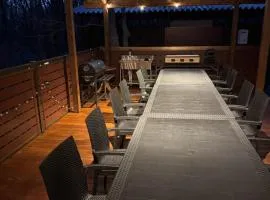 15名可屋外サウナ屋内サウナ屋根付きバーベキュー