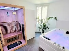 Appart SPA 80m2 avec terrasse balcon jacuzzi et sauna privatif en hyper centre Place Drouet d'Erlon