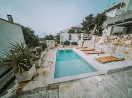 Antonia's stonebuilt mansion with a private pool
