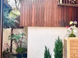 A traditional Korean House with a yard