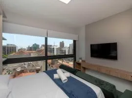 Vista total da cidade em moradia completa