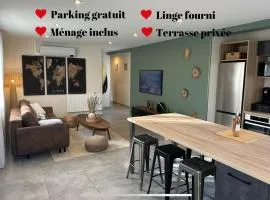 Maison calme avec terrasse-garage centre ville D