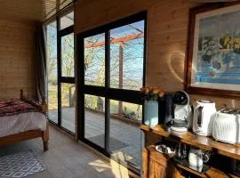 Farm stay cabin in the woods