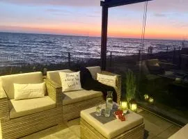 Enkhuizer Strand Chalet First Line Erste Reihe mit Zaun Haus Nr 214