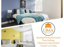 Lima Apartments Ltd-4 Beds-Large property -Long Stay Deal-Business-Parking