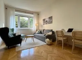 Apartmán s balkonem u parku & 15 minut do centra