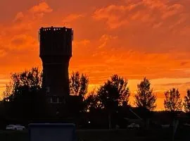 Torenkamer op de vijfde verdieping van de watertoren van Strijen