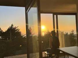 Tiny cabaña en playa hermosa