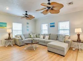 Walk to Shore Crystal Beach Family Home with Deck!