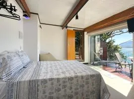 Chale Terapia com vista para o mar, WiFi e ar