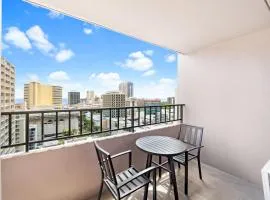 Royal Kuhio 1710 - Spacious Studio with Stunning Ocean City Views in the Heart of Waikiki!