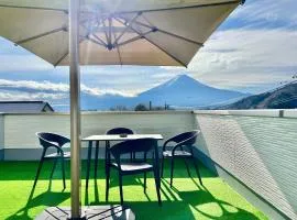 NewOpen大石100B広い展望台, 富士山と河口湖を望む 近大石公園