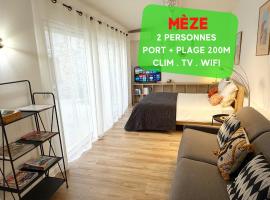 Charmant studio climatisé à 200m de la plage, hôtel à Mèze